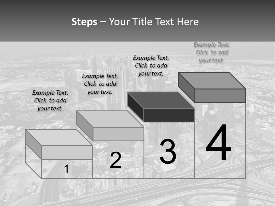 A Black And White Photo Of A City PowerPoint Template