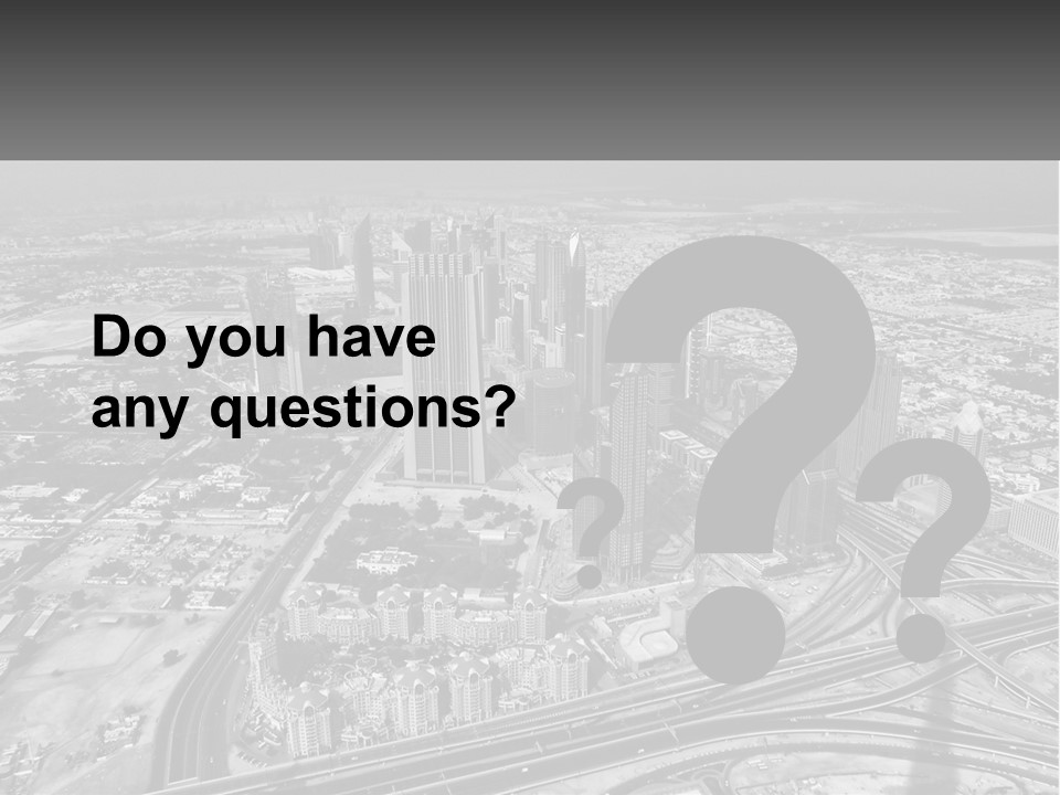 A Black And White Photo Of A City PowerPoint Template