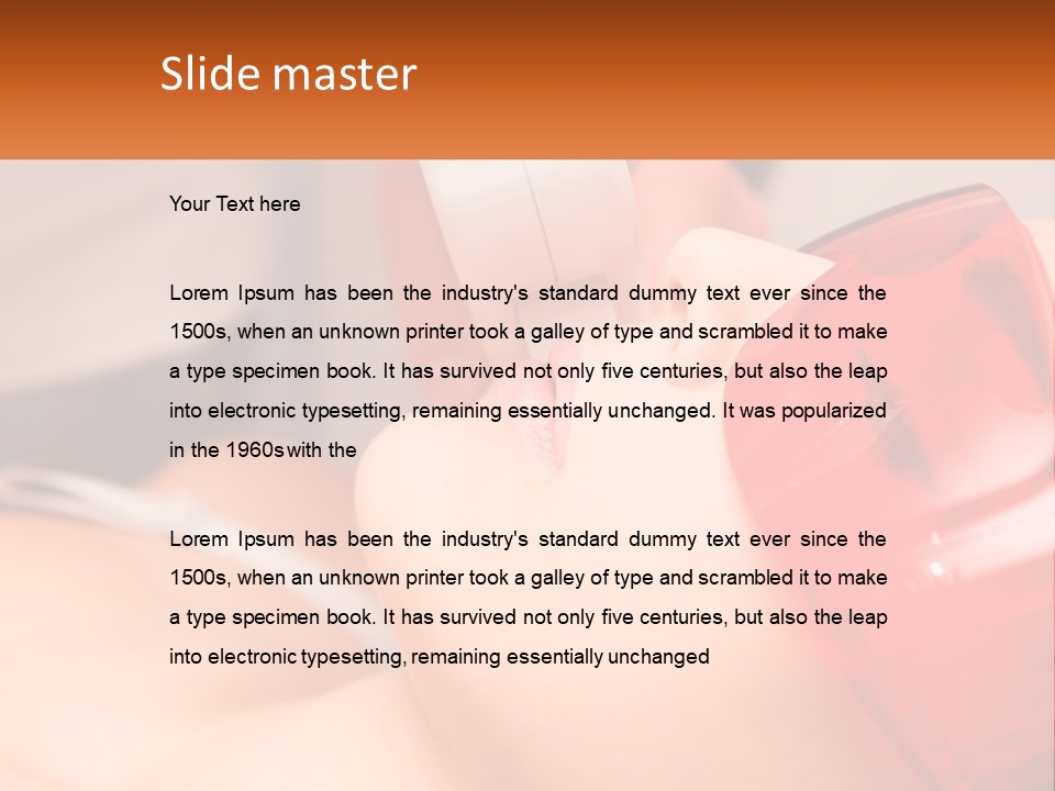 A Woman Getting A Laser On Her Face PowerPoint Template