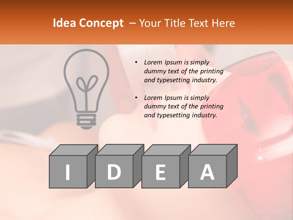 A Woman Getting A Laser On Her Face PowerPoint Template