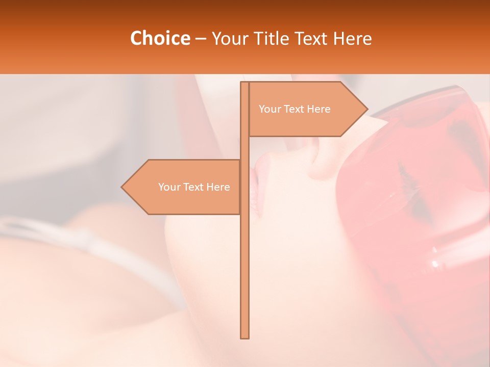 A Woman Getting A Laser On Her Face PowerPoint Template