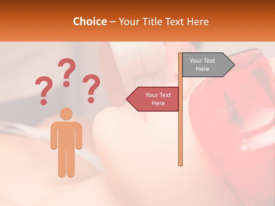 A Woman Getting A Laser On Her Face PowerPoint Template