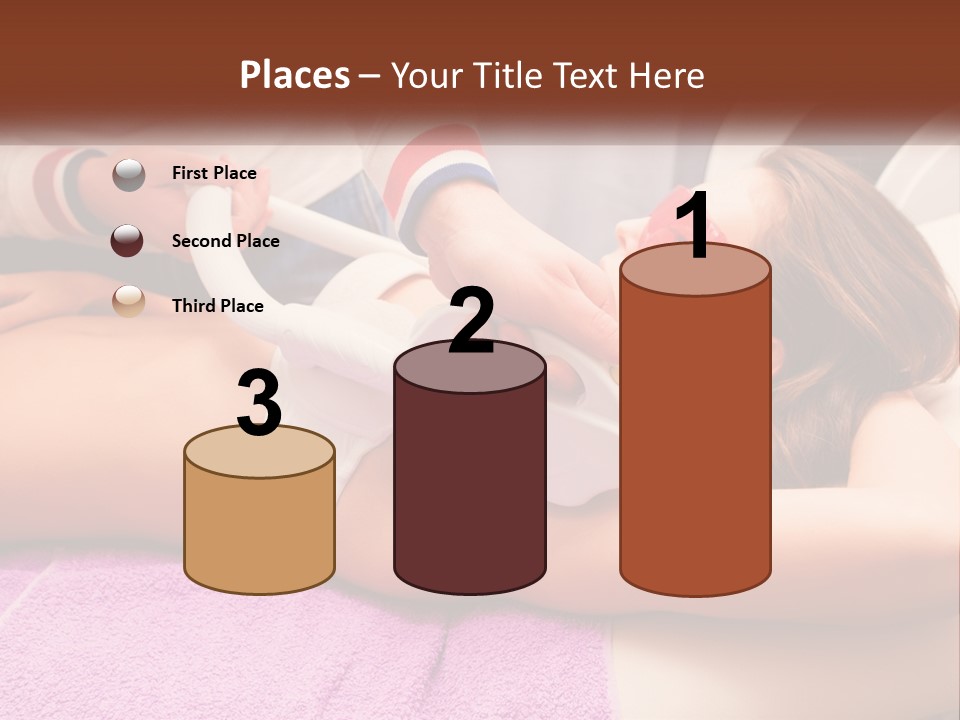 A Woman Getting Laser Hair Removal From A Machine PowerPoint Template