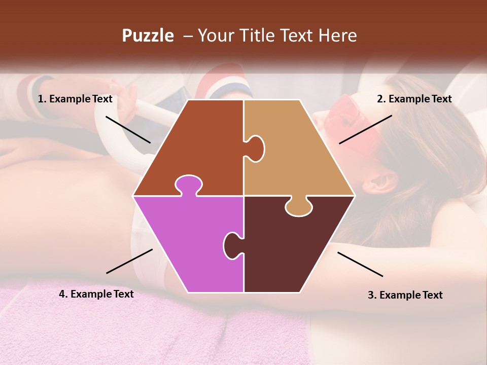 A Woman Getting Laser Hair Removal From A Machine PowerPoint Template