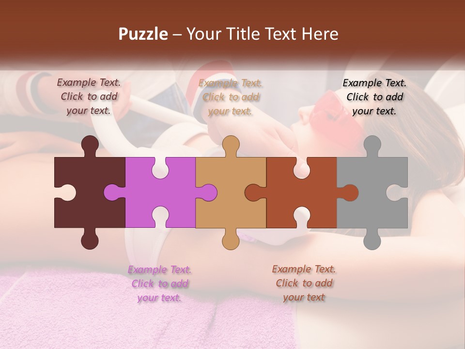 A Woman Getting Laser Hair Removal From A Machine PowerPoint Template