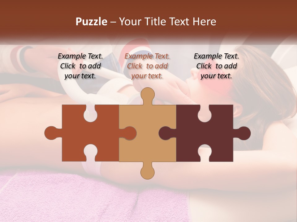 A Woman Getting Laser Hair Removal From A Machine PowerPoint Template