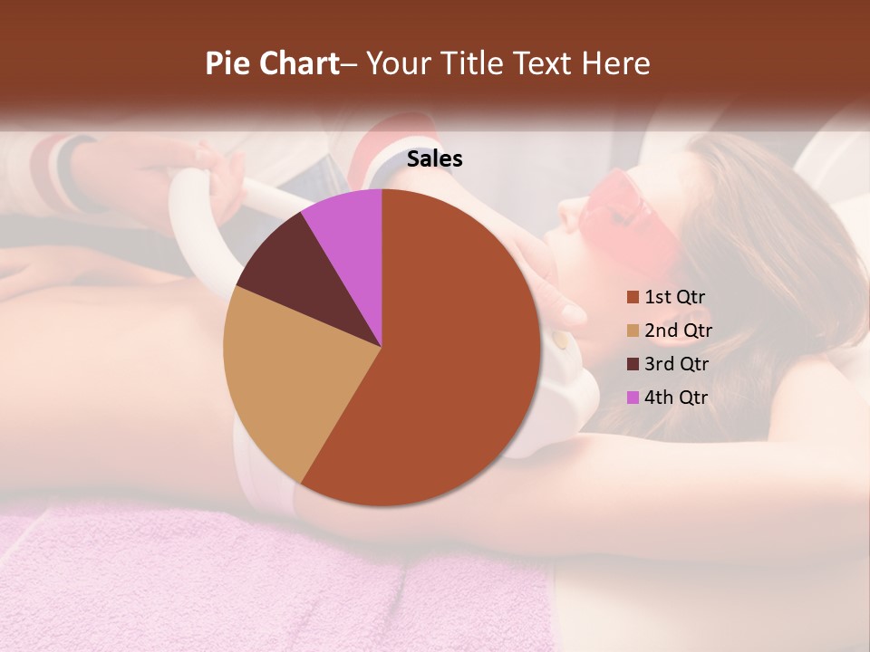A Woman Getting Laser Hair Removal From A Machine PowerPoint Template