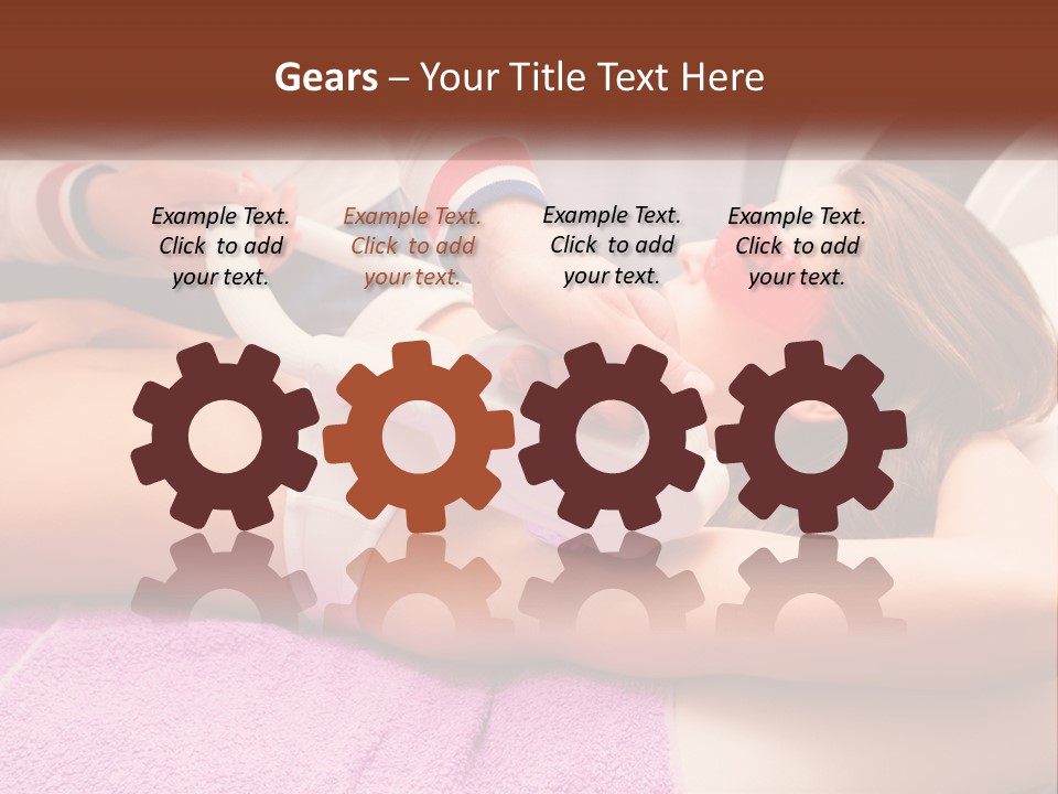 A Woman Getting Laser Hair Removal From A Machine PowerPoint Template