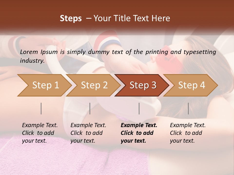A Woman Getting Laser Hair Removal From A Machine PowerPoint Template