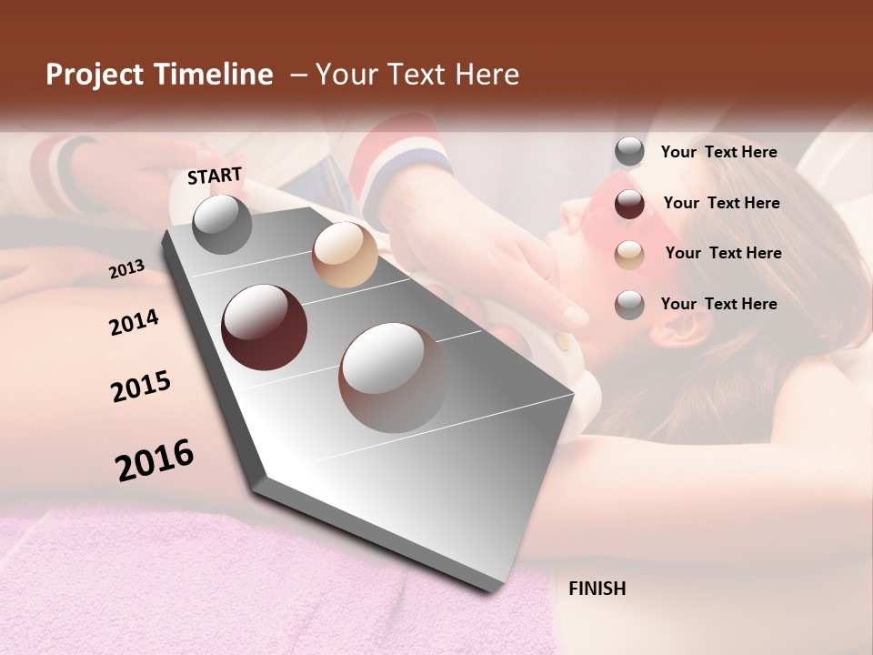 A Woman Getting Laser Hair Removal From A Machine PowerPoint Template