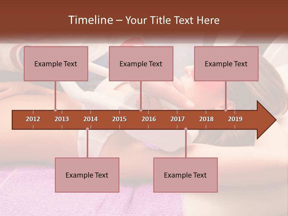 A Woman Getting Laser Hair Removal From A Machine PowerPoint Template