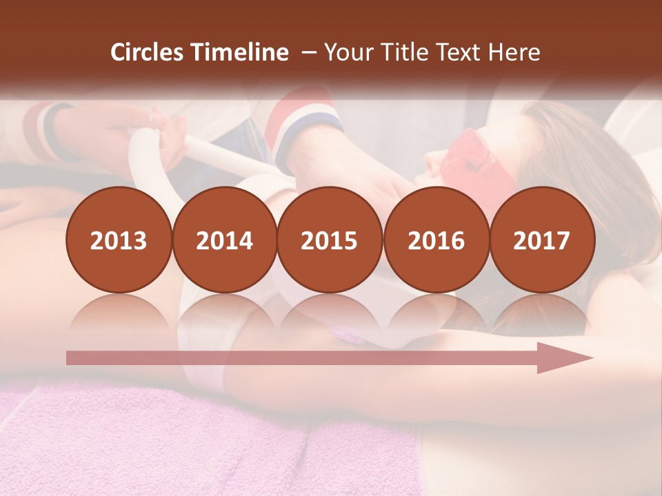 A Woman Getting Laser Hair Removal From A Machine PowerPoint Template