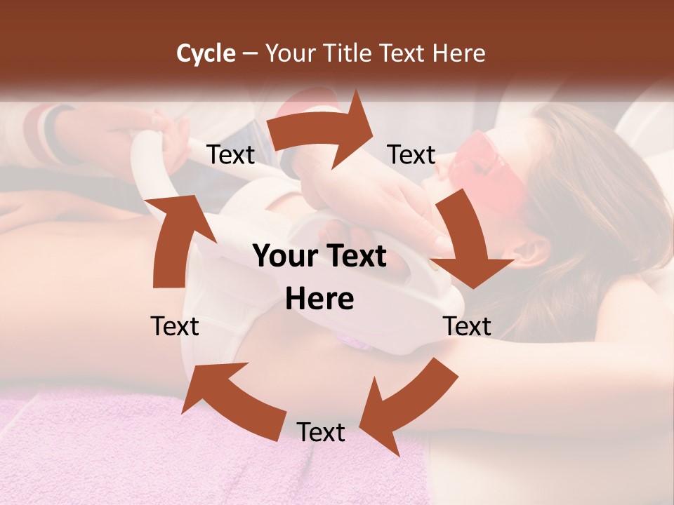 A Woman Getting Laser Hair Removal From A Machine PowerPoint Template