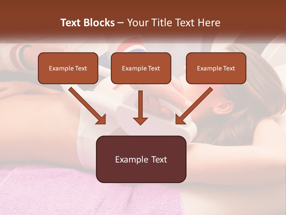 A Woman Getting Laser Hair Removal From A Machine PowerPoint Template