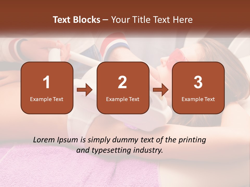 A Woman Getting Laser Hair Removal From A Machine PowerPoint Template