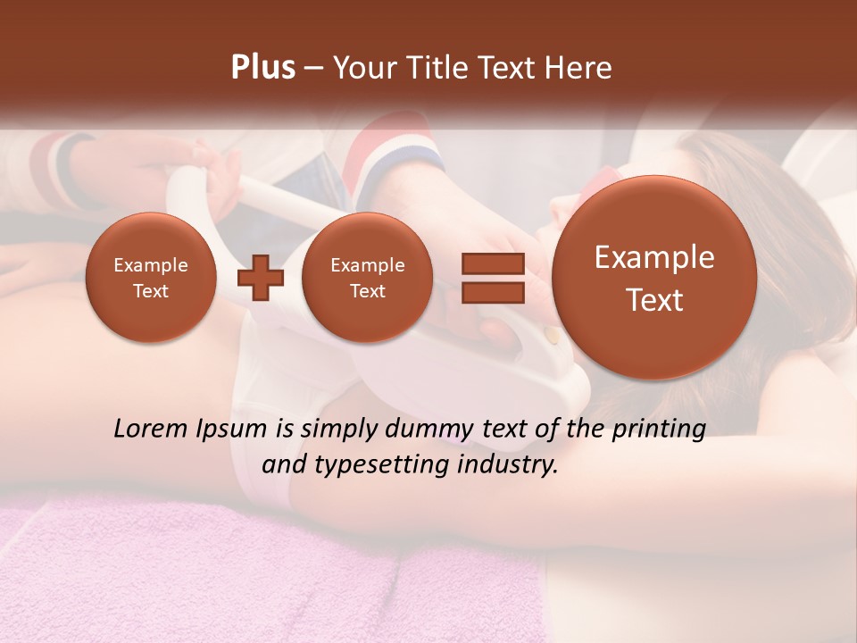 A Woman Getting Laser Hair Removal From A Machine PowerPoint Template
