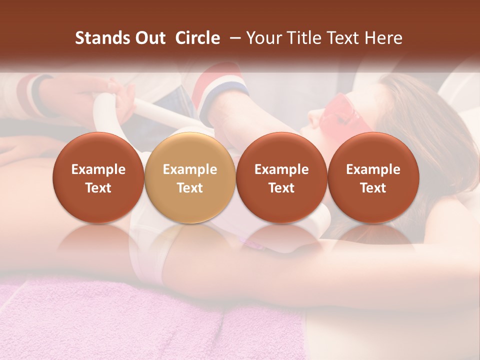 A Woman Getting Laser Hair Removal From A Machine PowerPoint Template