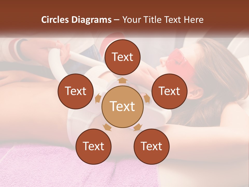 A Woman Getting Laser Hair Removal From A Machine PowerPoint Template