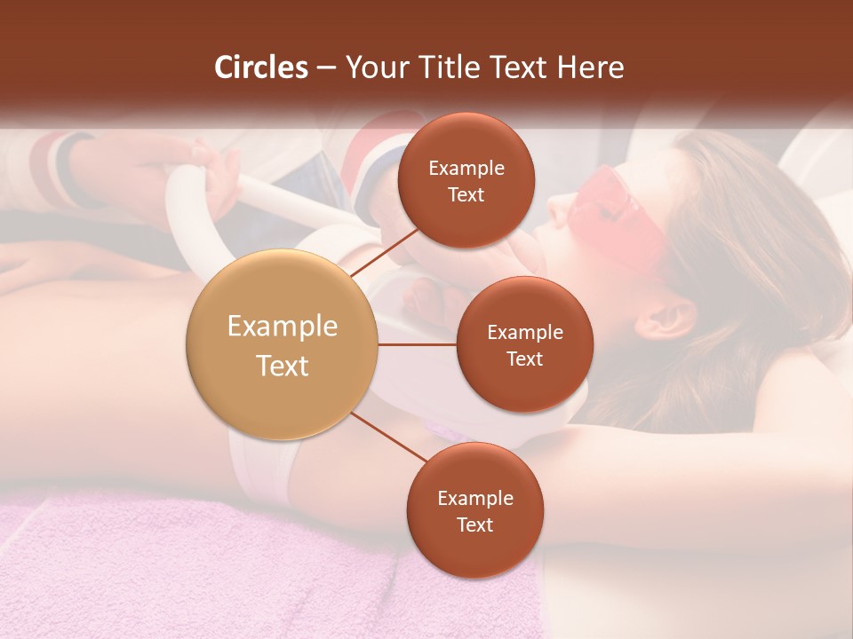 A Woman Getting Laser Hair Removal From A Machine PowerPoint Template