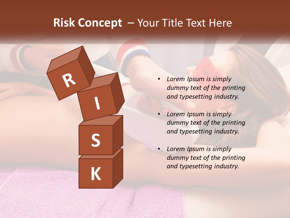 A Woman Getting Laser Hair Removal From A Machine PowerPoint Template