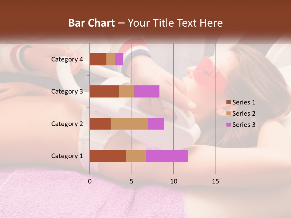 A Woman Getting Laser Hair Removal From A Machine PowerPoint Template