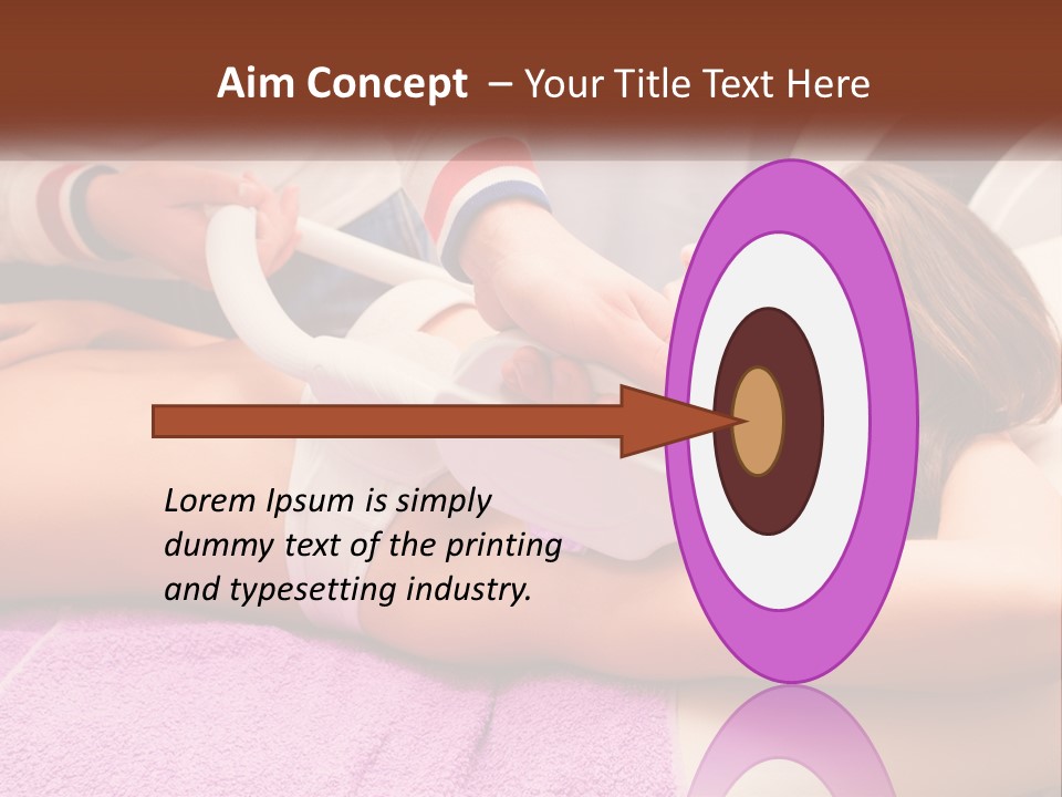 A Woman Getting Laser Hair Removal From A Machine PowerPoint Template