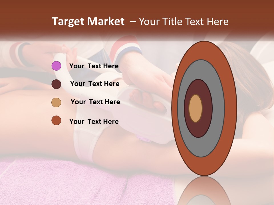 A Woman Getting Laser Hair Removal From A Machine PowerPoint Template