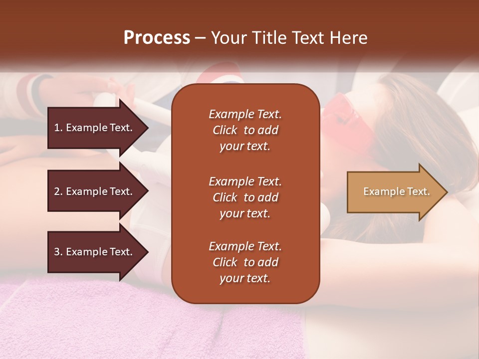 A Woman Getting Laser Hair Removal From A Machine PowerPoint Template