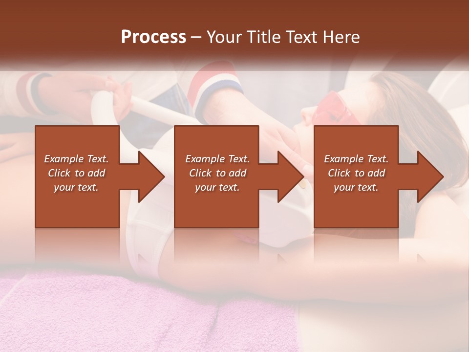 A Woman Getting Laser Hair Removal From A Machine PowerPoint Template