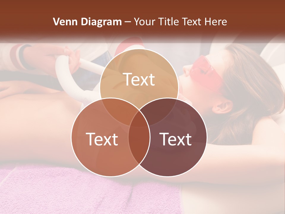 A Woman Getting Laser Hair Removal From A Machine PowerPoint Template