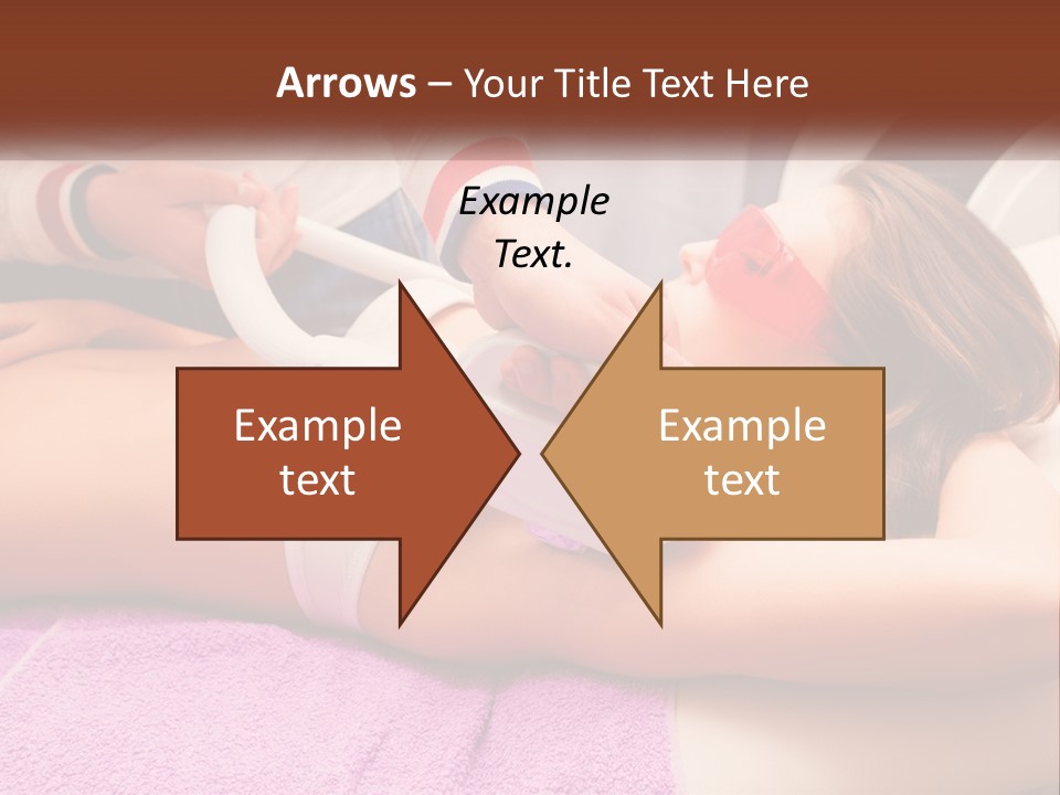 A Woman Getting Laser Hair Removal From A Machine PowerPoint Template