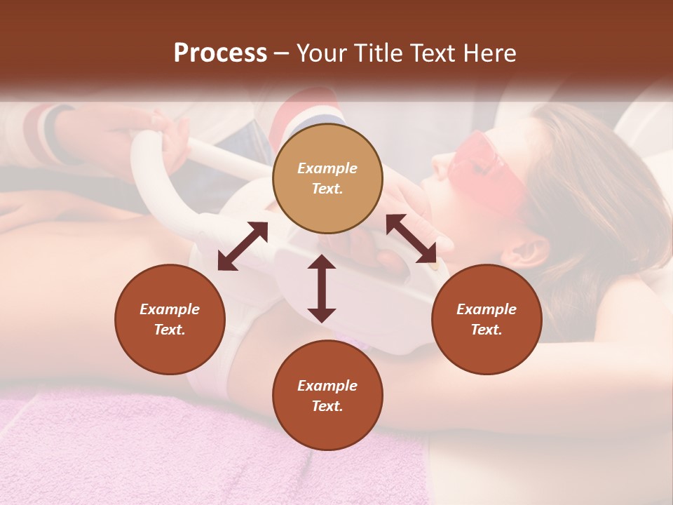 A Woman Getting Laser Hair Removal From A Machine PowerPoint Template