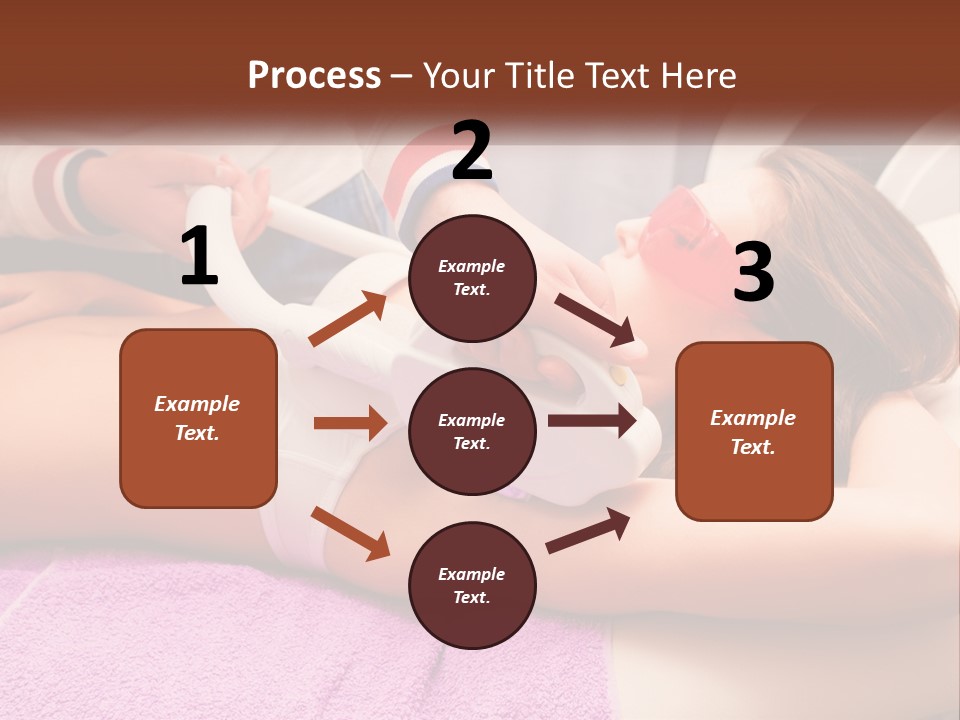 A Woman Getting Laser Hair Removal From A Machine PowerPoint Template