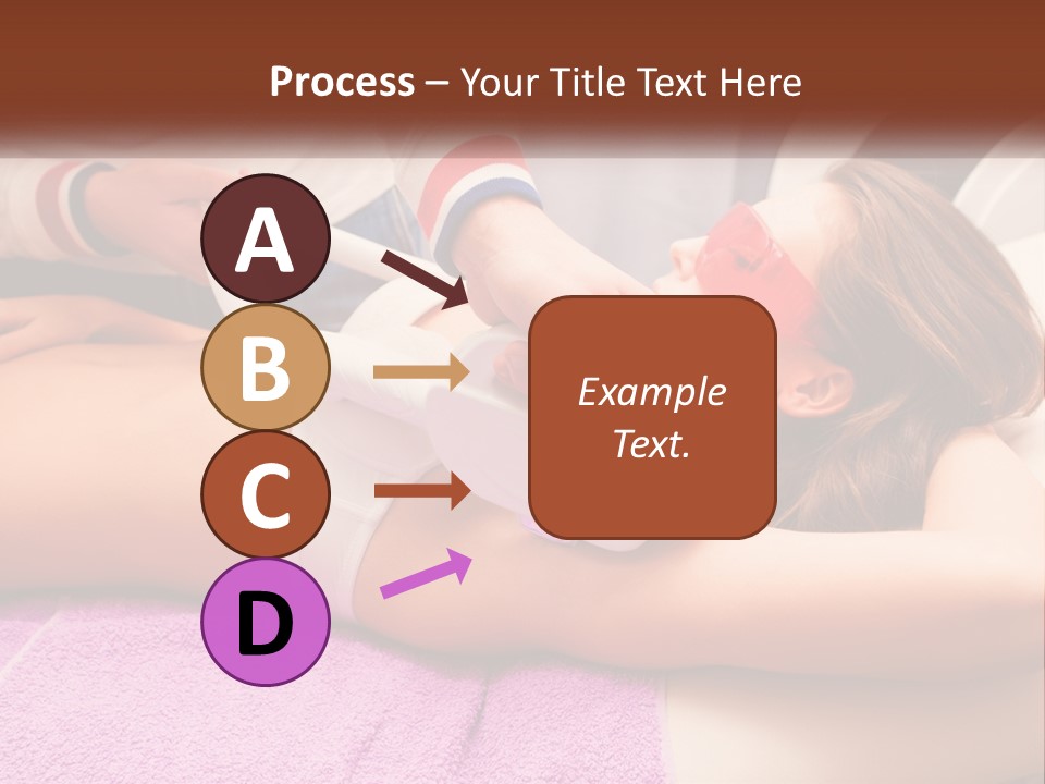 A Woman Getting Laser Hair Removal From A Machine PowerPoint Template