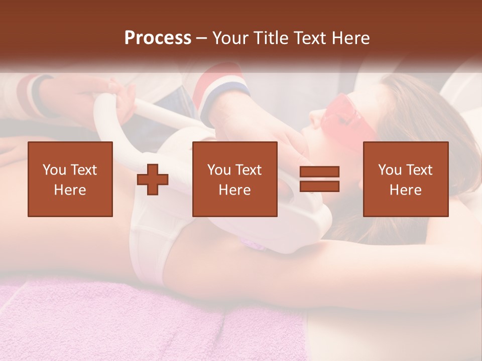 A Woman Getting Laser Hair Removal From A Machine PowerPoint Template