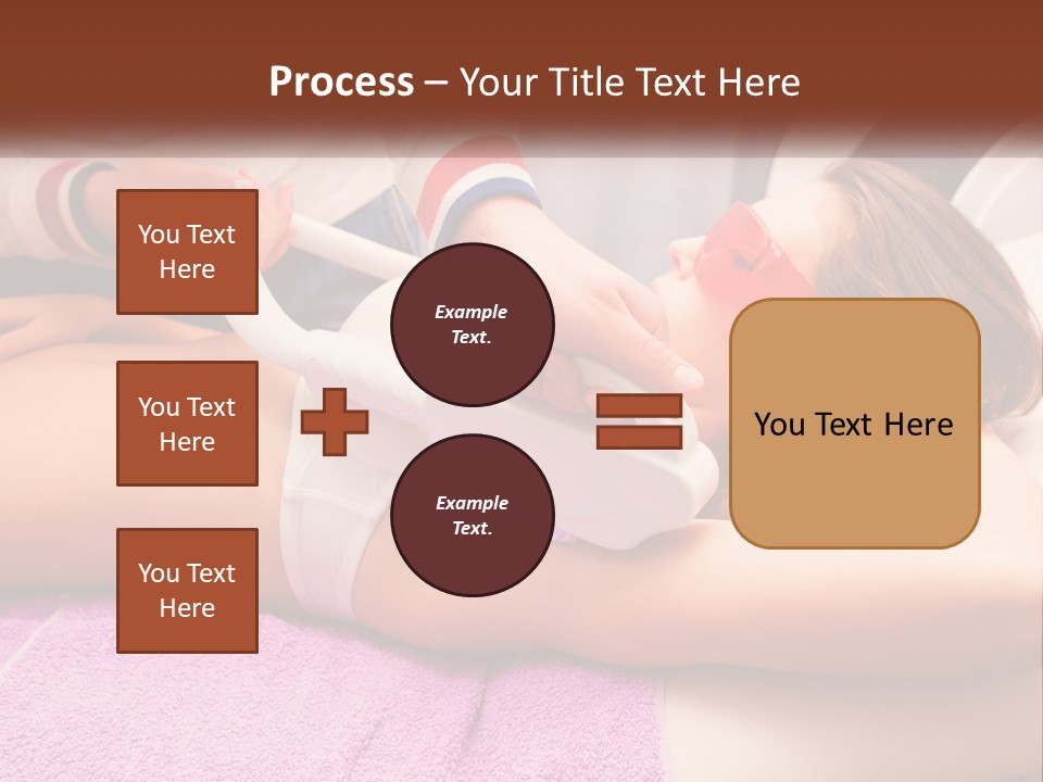 A Woman Getting Laser Hair Removal From A Machine PowerPoint Template