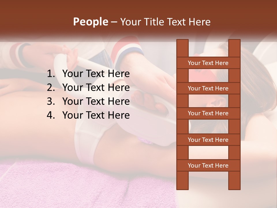 A Woman Getting Laser Hair Removal From A Machine PowerPoint Template