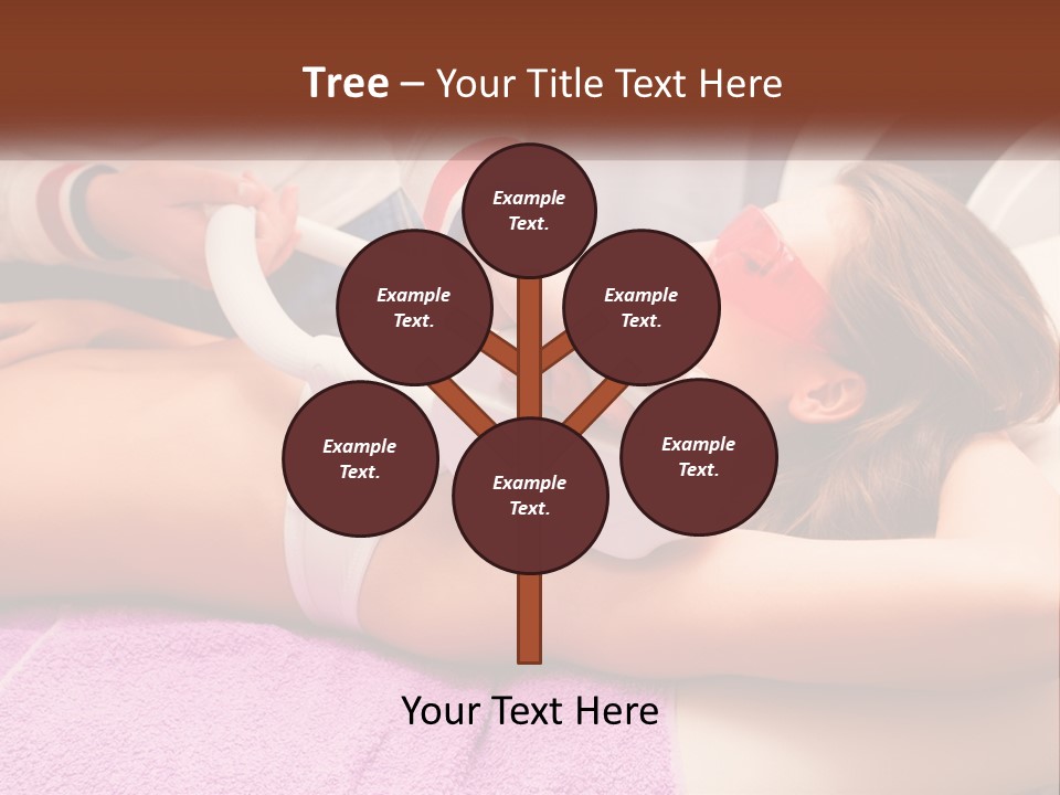 A Woman Getting Laser Hair Removal From A Machine PowerPoint Template