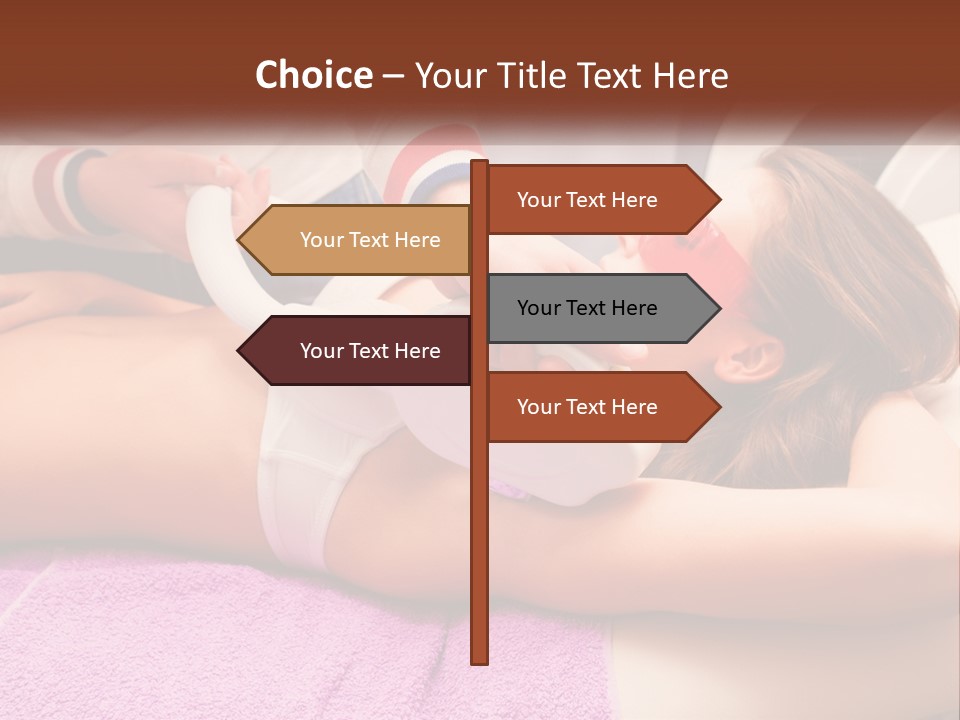 A Woman Getting Laser Hair Removal From A Machine PowerPoint Template