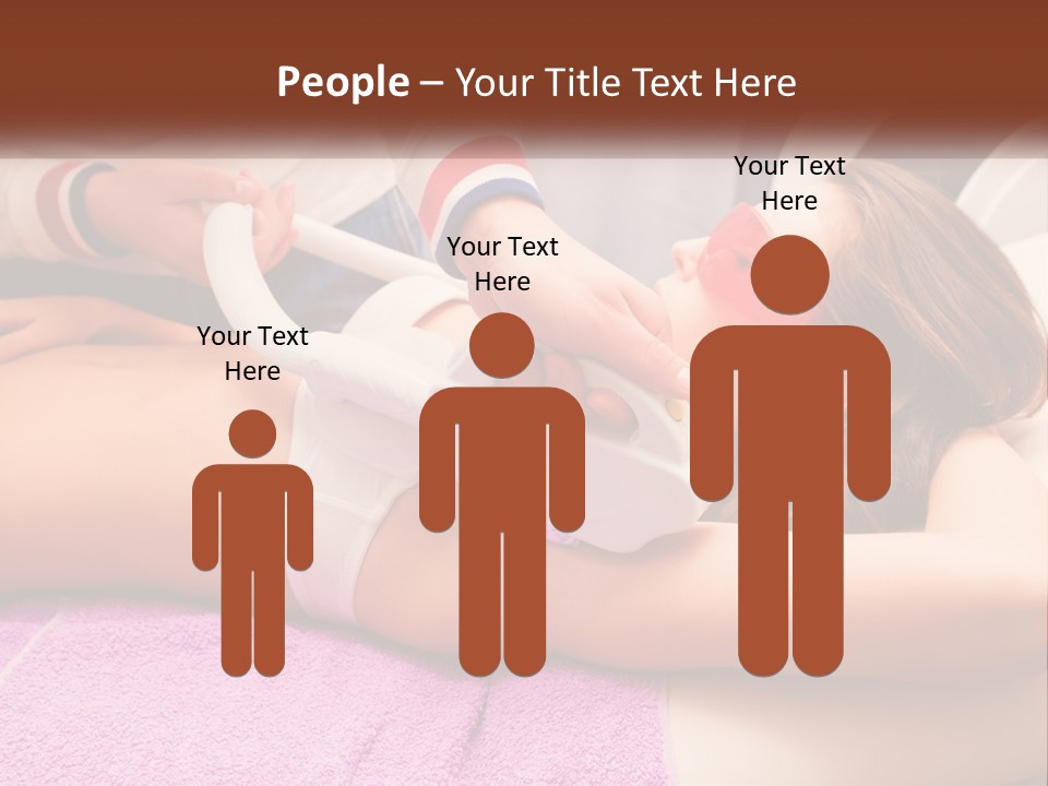 A Woman Getting Laser Hair Removal From A Machine PowerPoint Template
