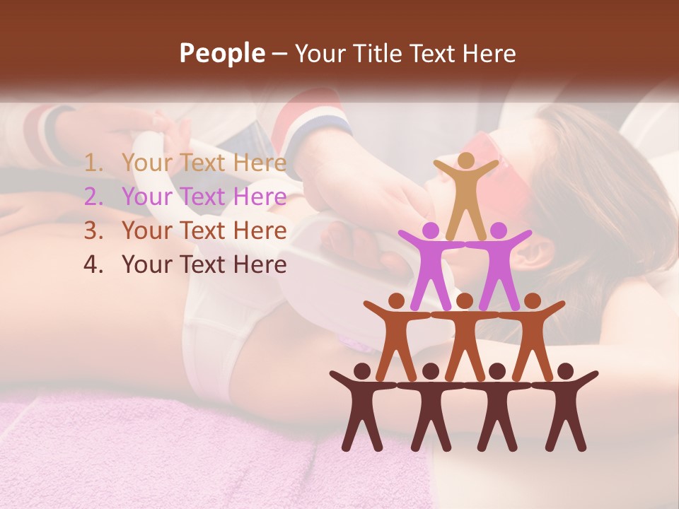 A Woman Getting Laser Hair Removal From A Machine PowerPoint Template