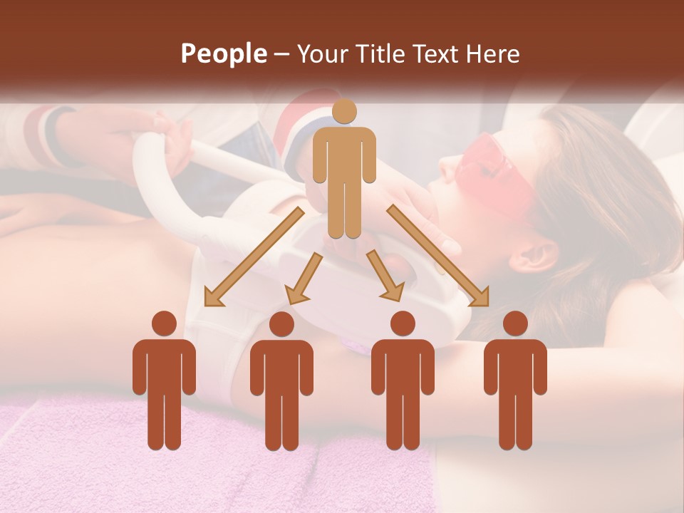 A Woman Getting Laser Hair Removal From A Machine PowerPoint Template