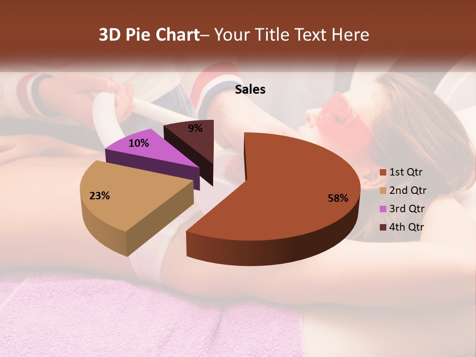 A Woman Getting Laser Hair Removal From A Machine PowerPoint Template