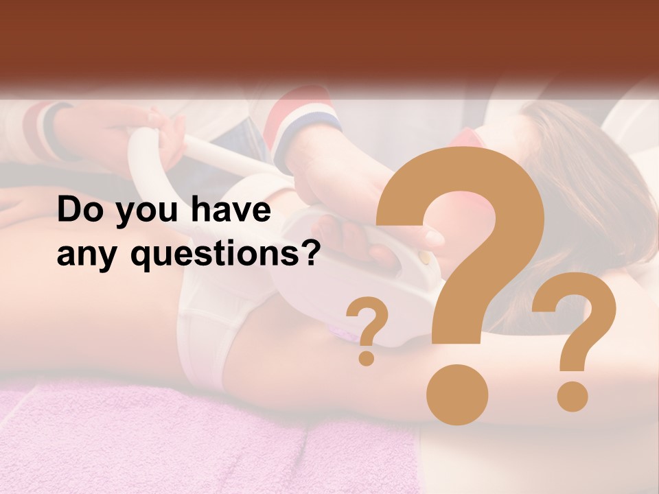 A Woman Getting Laser Hair Removal From A Machine PowerPoint Template