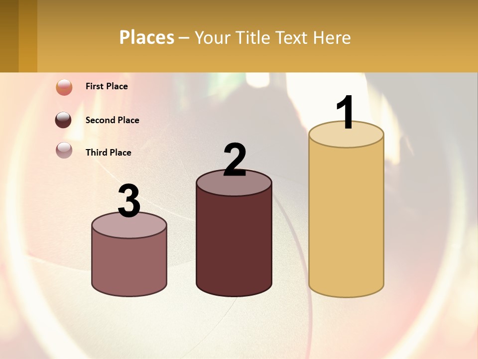 A Camera Lens With A Blurry Image In The Background PowerPoint Template
