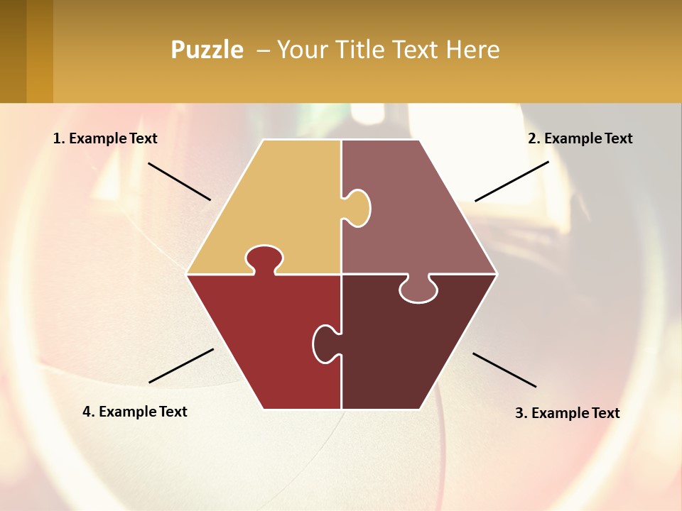 A Camera Lens With A Blurry Image In The Background PowerPoint Template