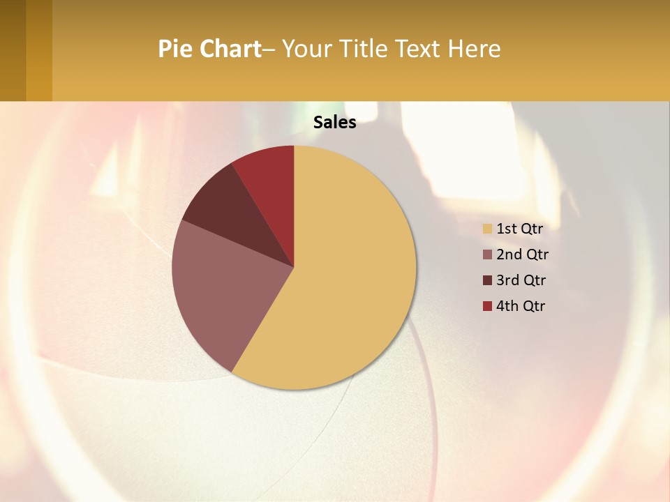 A Camera Lens With A Blurry Image In The Background PowerPoint Template