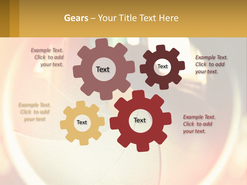 A Camera Lens With A Blurry Image In The Background PowerPoint Template