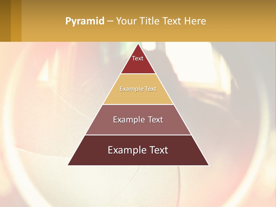 A Camera Lens With A Blurry Image In The Background PowerPoint Template