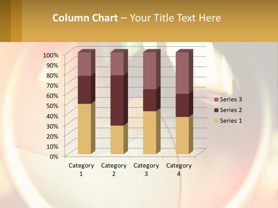 A Camera Lens With A Blurry Image In The Background PowerPoint Template